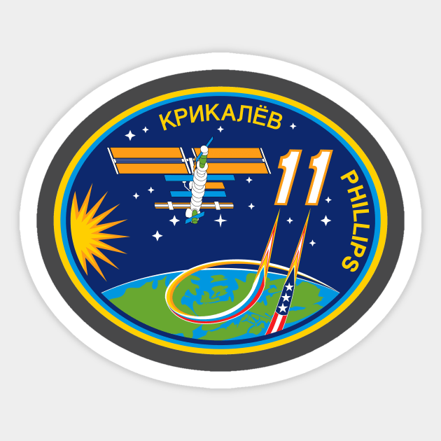 Expedition 11 Crew Patch Sticker by Spacestuffplus